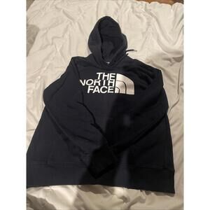 The North Face Hoodie Womens S P Pullover Black Spellout Sweater